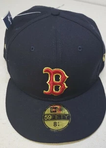 2018 Gold Program 59/50 Fitted Hat Cap  World Series Boston Red Sox NLB19 - Picture 1 of 9