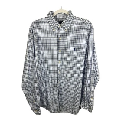 Camisa Ralph Lauren Para Hombre Grande Azul Abotonada Clásica Informal Manga Larga Foto 1 de 3