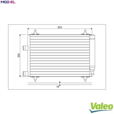 CONDENSER AIR CONDITIONING 817526 FOR PEUGEOT 307/Break/CC/SW CITROEN C4 1.4L - Image 1 of 4