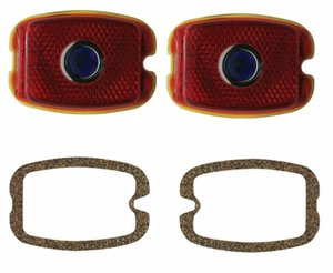Incandescent Tail Light Blue Dot Lens & Gasket Kit, Fits Chevy Car 1937-1953 - Picture 1 of 3