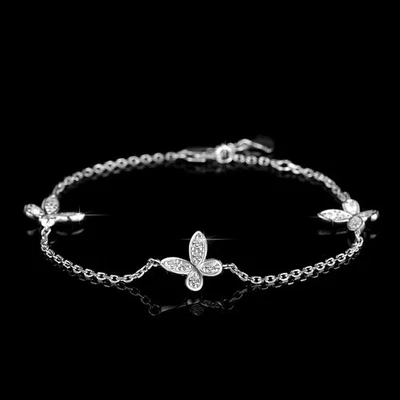 4Ct Round Cut Lab-Created Women's Tennis Bracelet 14k White Gold Plated - Image 1 of 4