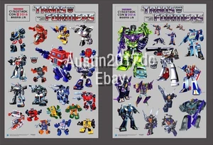 Transformers Vintage G1 Action Figures Foil Sticker Set Megatron & Optimus Prime - Picture 1 of 3