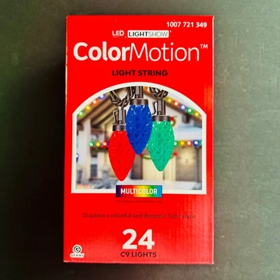 Gemmy LED Lightshow 24 luces, 23 pies, movimiento de color C9, luces LED multicolores Foto 1 de 4