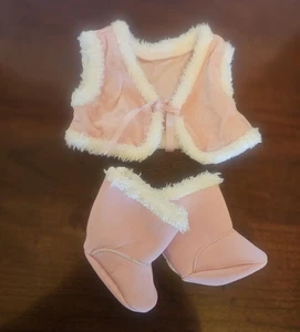 American Girl 2010 Bitty Twin Mädchen rosa Winterweste und Stiefel - Bild 1 von 2