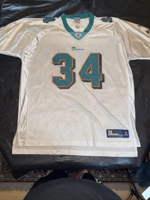 Camiseta Reebok OnField Miami Dolphins 2XL Ricky Williams 34 Blanca De Colección NFL Foto 1 de 4