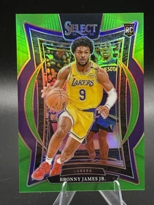 2024-25 Panini Select Bronny James Jr. #90 Concourse Rookie Verde/75 - Lakers - Imagen 1 de 3