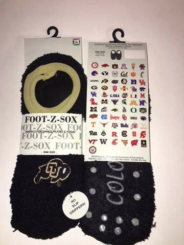 University of Colorado Buffaloes Fuzzy Socks-NCAA Unisex Slipper Socks Cover