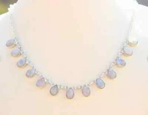 Natural Moonstone Gemstone 925 Sterling Silver Handmade Necklace Jewelry 18" - Picture 1 of 5