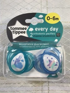 Tommee Tippee Every Day BPA FREE Ortho Baby Pacifier Binky 2pk Stars 0-6 Months - Picture 1 of 3