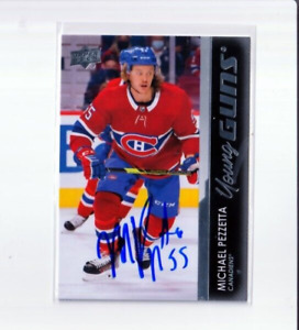 MICHAEL PEZZETTA autographed '21/22 MONTREAL CANADIENS "Young Guns" rookie card