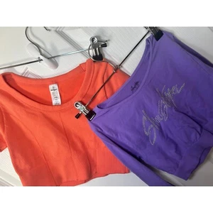 Bundle of 2 Girl's Dancewear Tops Large Showstopper - Picture 1 of 8