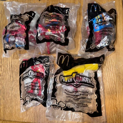 McDonald's Happy Meal Toys POWER RANGERS 2003, 2005 Lot Of 5 NOS NIP Red Ranger - Image 1 of 4