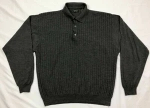 Joesph & Lyman Herren Woll Polo Pullover XL Zopfmuster grau B8 - Bild 1 von 9