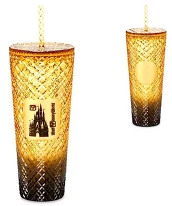 VASO GEOMÉTRICO ORO CASTILLO CENICIENTA WALT DISNEY WORLD STARBUCKS 2024 24 OZ - Imagen 1 de 6
