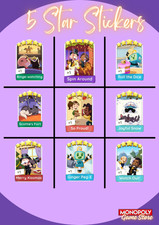 Monopoly go 5 Star sticker card