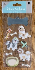 RARE Jolees Shitzu Dog Pet Treats Food Rope Colar Toys Bed 3D Scrapbook Stickers - Picture 1 of 5