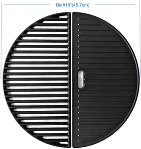 Griglia di cottura mezza luna 18" e griglia per Kamado Joe uovo verde grande ceramica 2pz - Foto 1 di 4