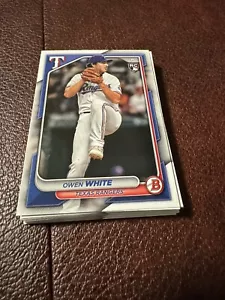 Lotto di 25 carte radiocomandate bianche Bowman Baseball Owen 2024 n.57 - Foto 1 di 2