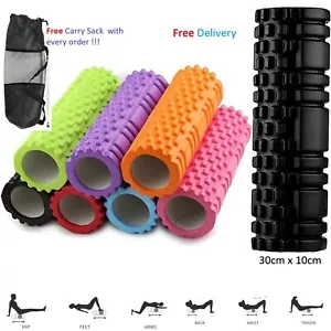 Mini rodillo de espuma de punto gatillo de rejilla de masaje yoga Pilates gimnasio músculo tejido profundo - Imagen 1 de 18