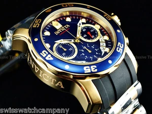 Nuevo con etiquetas Reloj Invicta 48 mm Pro Diver Scuba Cronógrafo Suizo ESFERA AZUL 18 KGP Correa SS - Imagen 1 de 6