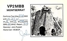 Montserrat Island VP2MBB QSL Radio Postcard