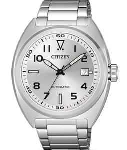 Orologio Uomo Citizen Automatico Quadrante Argento NJ0100-89A Visualizzazione Data - Foto 1 di 6