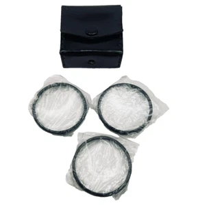 Vivitar Coated Close Up Lens Set 55mm No.1 No.2 No.4 with Case Guide Sheet VTG - Picture 1 of 12