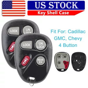 2 New Replacement Keyless Entry Remote 4 ButtonsKey Fob Case Shell for ABO1502T - Picture 1 of 10