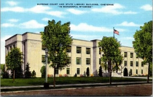 Cheyenne Wyoming WY Supreme Court Building State Capital Vintage Postcard UNP - Picture 1 of 2