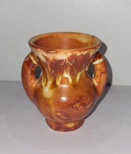 VASE EN CÉRAMIQUE GRES ORANGE HAUTEUR 10 CM - Imagen 1 de 5