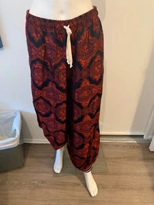NWT GUCCI Silk Drawstring PANTS L $1495 Pristine - Picture 1 of 4