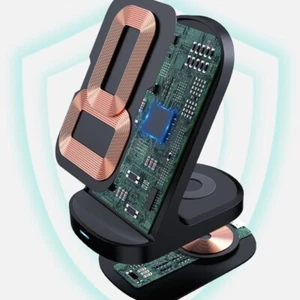 Stacja ładująca 2 w 1 do telefonu słuchawki stojak ładujący stacja dokująca przenośna - Zdjęcie 1 z 10