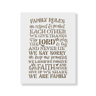 Family Rules Lord Faith Sign Stencil - Durable & Reusable Mylar Stencils