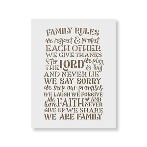Plantilla de signo Lord Faith de reglas familiares - plantillas Mylar duraderas y reutilizables - Imagen 1 de 5