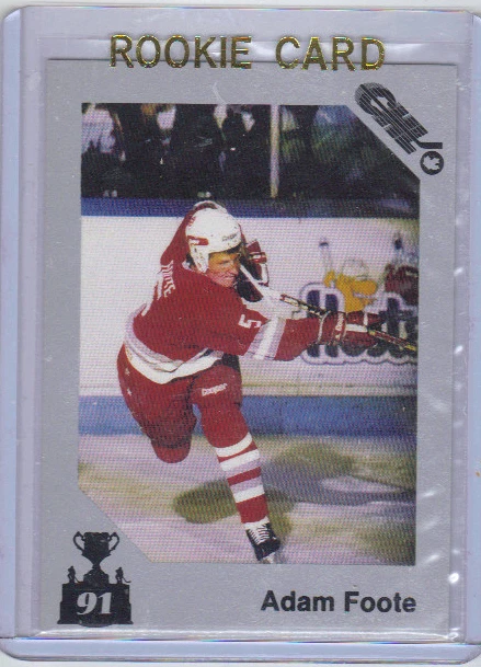 1990-91 7th Inning Sketch Adam Foote Minor League Rookie Card RC #5 Mint  - Image 1 of 1