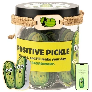 60 Positive Pickle Cards, Affirmation Cards For Women, Jar - Picture 1 of 6