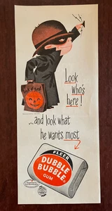 1956 FLEER Halloween doppia gomma da masticare stampa d'epoca pubblicità dolcetto o scherzetto - Foto 1 di 1