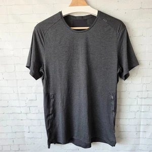 Lululemon Fast Free Mens Tee Size M Gray Short Sleeve Running Performance Tech - Picture 1 of 7