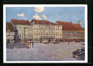 Künstler-AK Augsburg, Palasthotel Drei Mohren 1942  - Picture 1 of 2