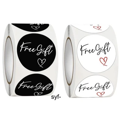 1000pcs/2 rolls Free Gift Stickers with love ❤️1” inch for attract customer - Image 1 of 3