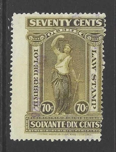 Bigjake: Quebec QL-62, sello legal de 70 centavos - ingresos - Imagen 1 de 2