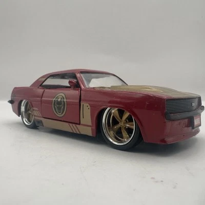 1969 Chevrolet Camaro SS Jada 1/32 Model Car Avengers Marvel Iron Man Pull-back - Image 1 of 4