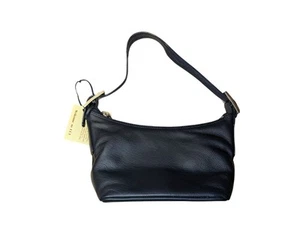 New Y2K Style Leather Demi Leather Shoulder Bag ILI New York Toronto Navy Mini  - Picture 1 of 12