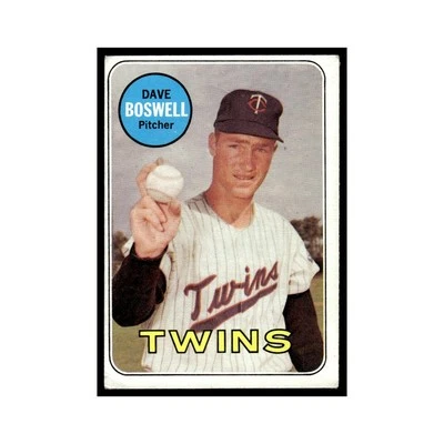 Dave Boswell 1969 Topps (damaged) #459 Minnesota Twins Baseball Card Poor - Image 1 of 3