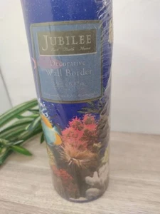 1 Roll of 15' Jubilee Blue Fish Coral Reef Sea Wall Border Wallpaper Prepasted - Picture 1 of 3