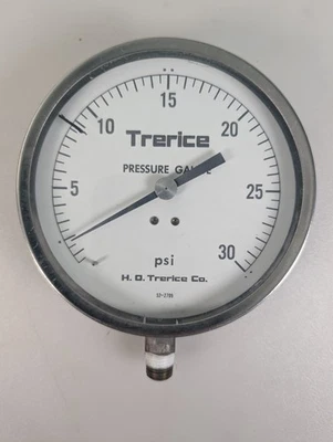 Vintage Trerice Pressure Gauge 52-2709 30PSI  5" Diameter - Image 1 of 4