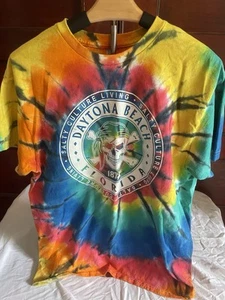 Daytona Beach Salty Culture Living Totenkopf Batik T-Shirt Größe Large - Bild 1 von 4