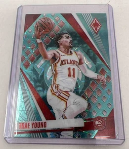 2023-24 Panini Basketball Phoenix Trae Young Teal Lazer #156 Atlanta Hawks - Picture 1 of 2