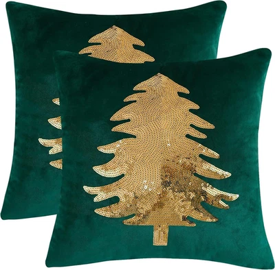 Рождественские блестки Tosleo 18 дюймов x (упаковка из 2), темно-зеленые елочные блестки  - Изображение 1 из 4