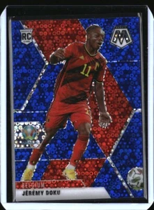 2021 Panini Mosaic UEFA Euro 2020 Blue Circles Prizm Jeremy Doku Beligum 62/99 - Bild 1 von 2